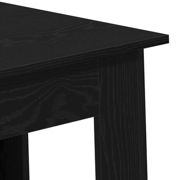 vidaXL Baaripöytä hyllyllä - Musta Tammi, 102x50x103.5 cm, Valmistettu Engineers-edestä
