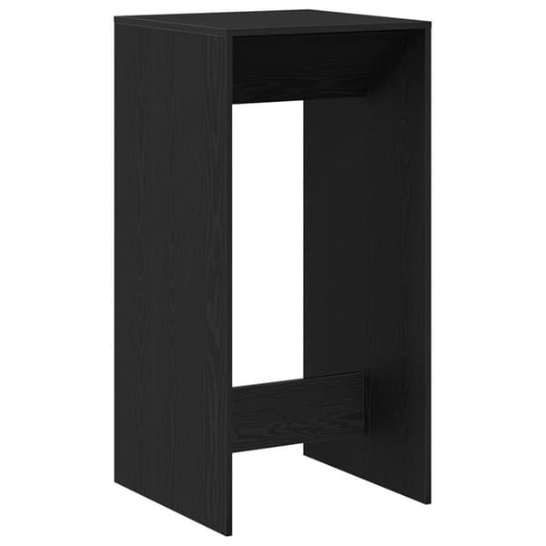 vidaXL Barbord Sort egetræ Massivt egetræ Højde: 103,5 cm Barbord