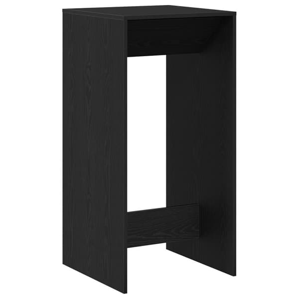 vidaXL Barbord Sort egetræ Massivt egetræ Højde: 103,5 cm Barbord