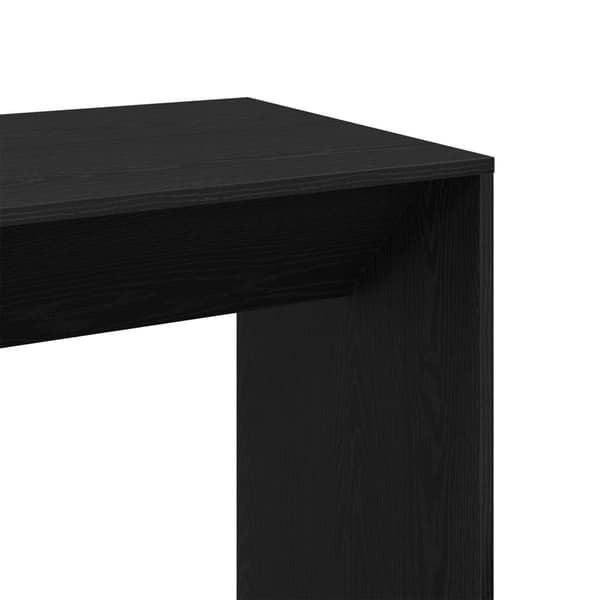 vidaXL Barbord Svart ek Massiv ek Höjd: 103,5 cm Barbord Rektangulärt