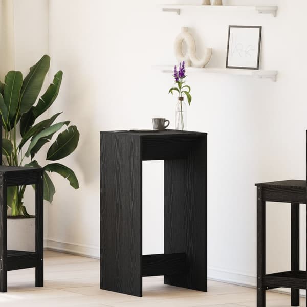 vidaXL Barbord Svart ek Massiv ek Höjd: 103,5 cm Barbord Rektangulärt