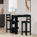 Miniatyrbillede 2 af 10: vidaXL Vægbar Bord Sort Eg Træ Standard Holdbar Barbord Rektangulær