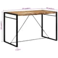 Miniatyrbillede 7 af 10: vidaXL barbord 175x90x110 cm massivt ru mangotræ