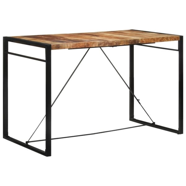 vidaXL barbord 175x90x110 cm massivt ru mangotræ