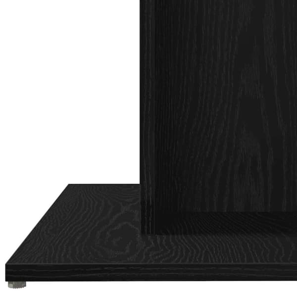 vidaXL spisebord 80x80x75 cm konstrueret træ sort egetræsfarve