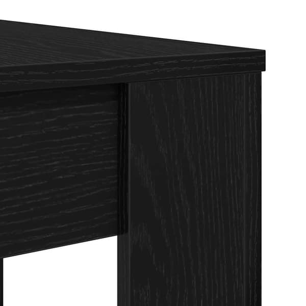 vidaXL Spisebord svart eik 120x60x76 cm konstruert tre
