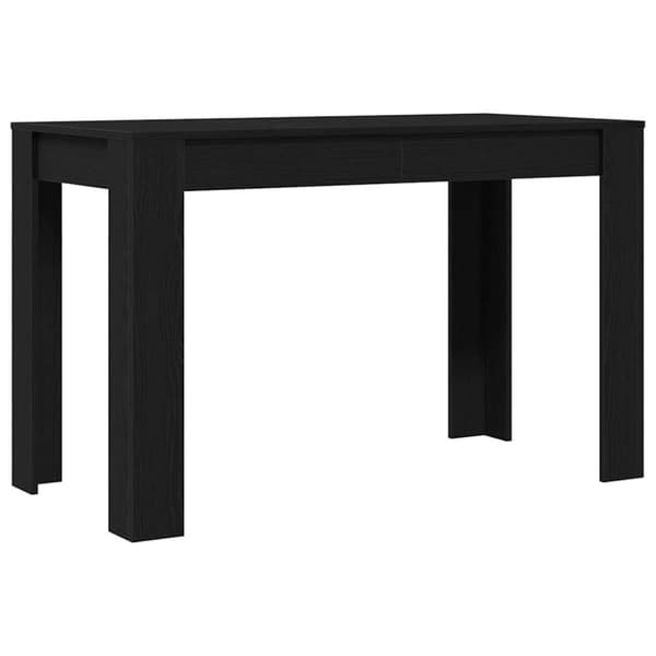 vidaXL Spisebord svart eik 120x60x76 cm konstruert tre