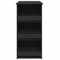 Miniatyrbilde 7 av 11: vidaXL Barbord med oppbevaring svart eik 102x50x103,5 cm