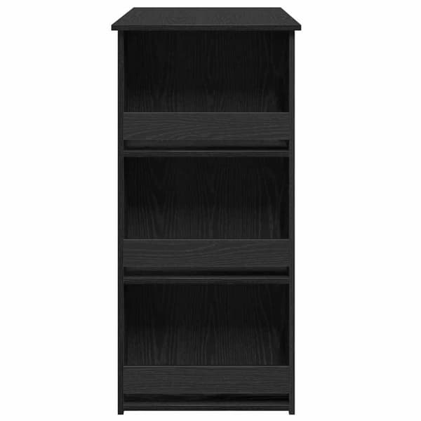 vidaXL Barbord med oppbevaring svart eik 102x50x103,5 cm
