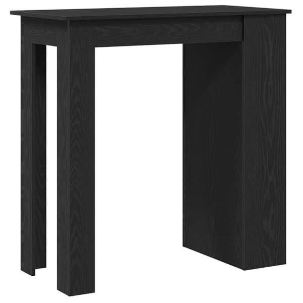 vidaXL Barbord med oppbevaring svart eik 102x50x103,5 cm