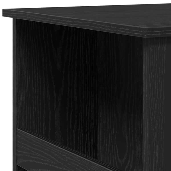 vidaXL Barbord med oppbevaring svart eik 102x50x103,5 cm