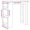 Miniatyrbilde 11 av 11: vidaXL Barbord med oppbevaring svart eik 102x50x103,5 cm