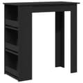 Miniatyrbilde 1 av 11: vidaXL Barbord med oppbevaring svart eik 102x50x103,5 cm