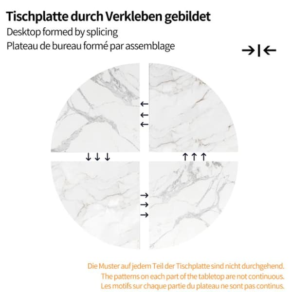 Rund matbord (100 x 100 x 76 cm) med geometriska ben, svarta ben