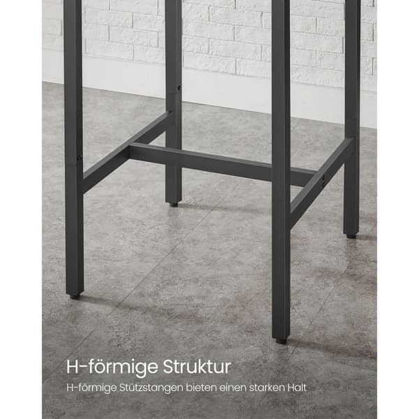 Bartisch, VASAGLE, 60 x 60 x 92 cm, Greige-Svart.