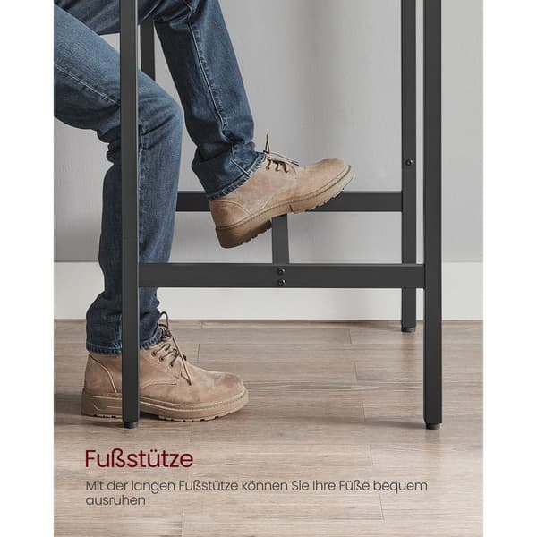 Bartisch, VASAGLE, 60 x 60 x 92 cm, Greige-Svart.
