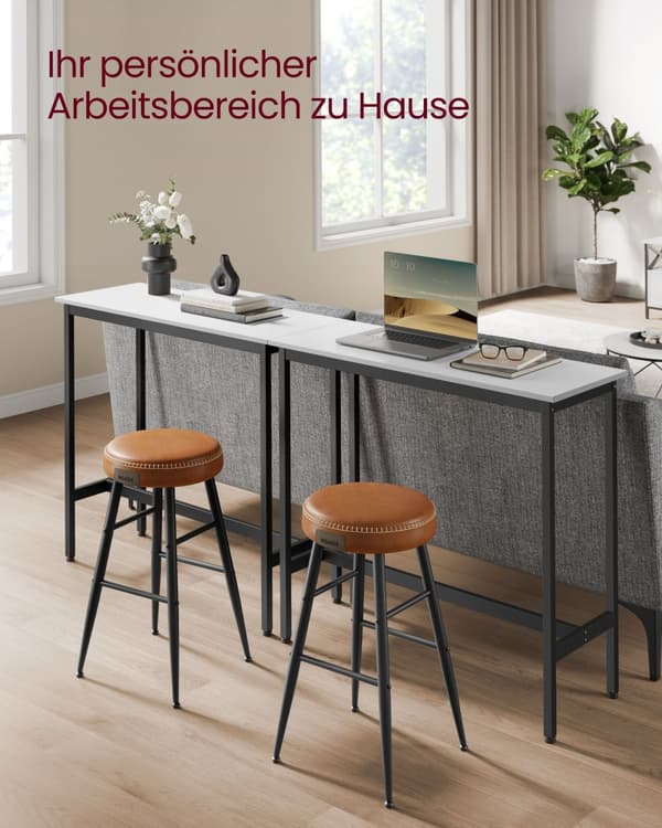 Bartisch, VASAGLE, 100x40x90 cm, Greige-svart.