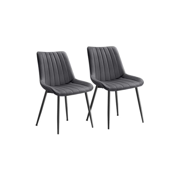 Stol, SONGMICS Spisestuestol 2er sæt, 60x50,1x88,6 cm, Grå.