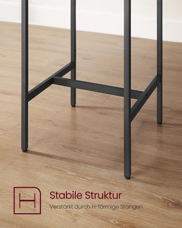 Barstol-set, VASAGLE, 60x60x90 cm, Vintagebrun-Svart.