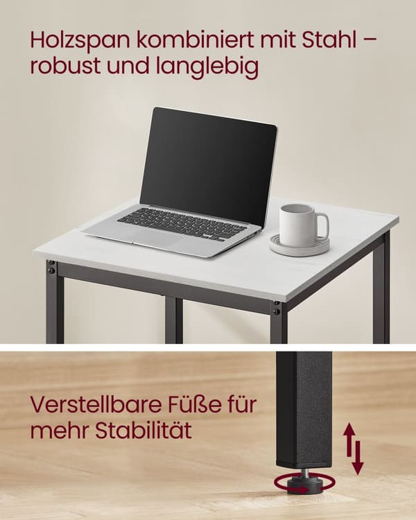 Bartisch, VASAGLE, 60 x 60 x 92 cm, Greige-svart.