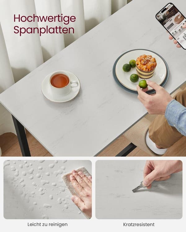 Bartisch, VASAGLE, 100x40x90 cm, Greige-svart
