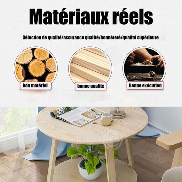 INN Runt vitt bord 50x50x50cm runt matbord runt matbord runt matbord design Skandinavisk stil runt bord