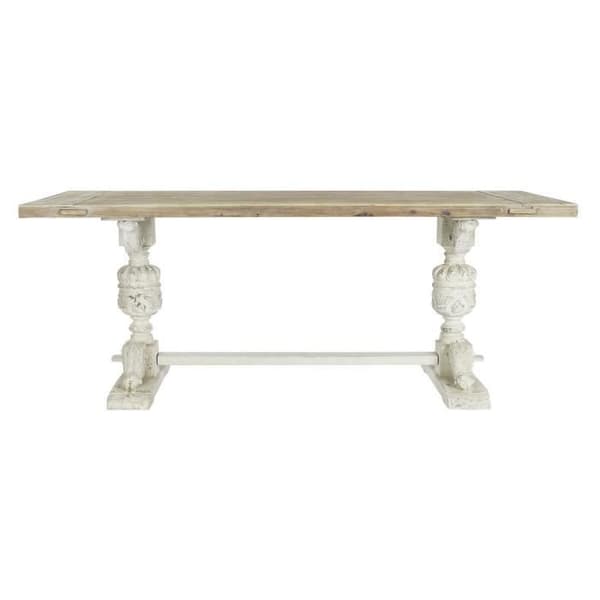 matbord 200 x 90 x 78 cm vit naturgran