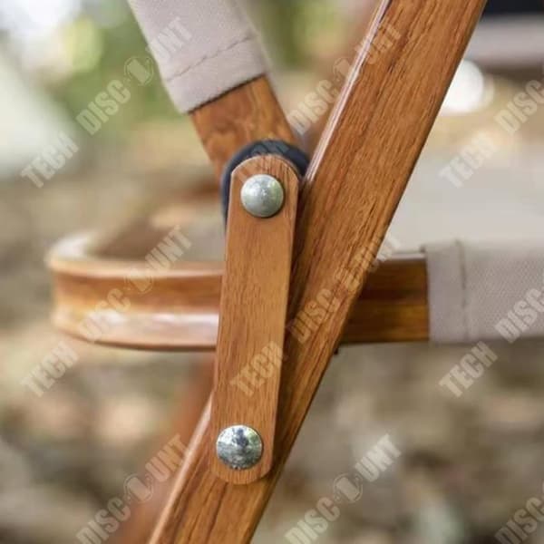 TD® Outdoor Camping Vikstol Full Metal Trä Ram Aluminiumlegering Bärbar Camping Stol