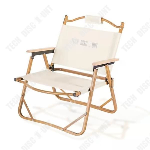 TD® Outdoor Camping Vikstol Full Metal Trä Ram Aluminiumlegering Bärbar Camping Stol