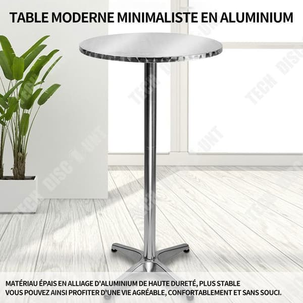 TD Runt Barbord 60*60*75-115 cm stående bistrobord runt matbord runt bord för hemlyftbart barbord