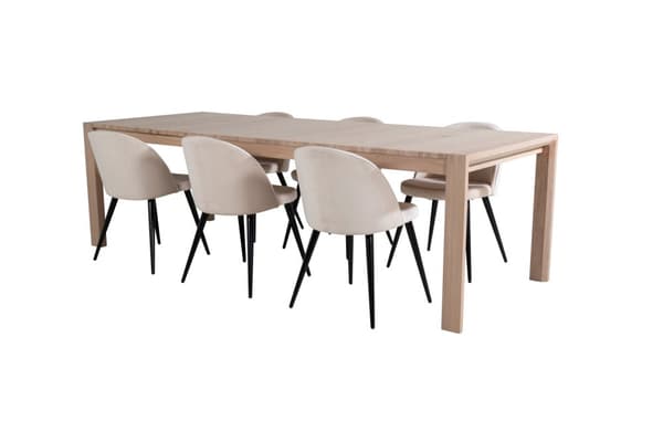 Matgrupp Slider med stolarna Velvet