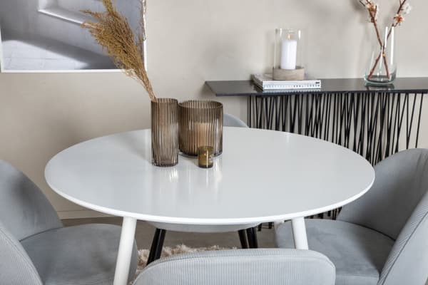 Matgrupp Plaza med stolarna Velvet