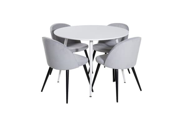 Matgrupp Plaza med stolarna Velvet