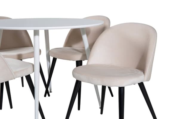 Matgrupp Plaza med stolarna Velvet