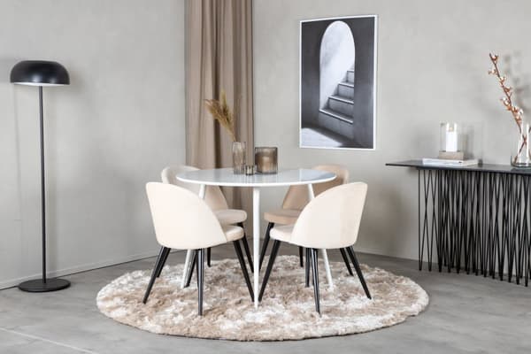 Matgrupp Plaza med stolarna Velvet