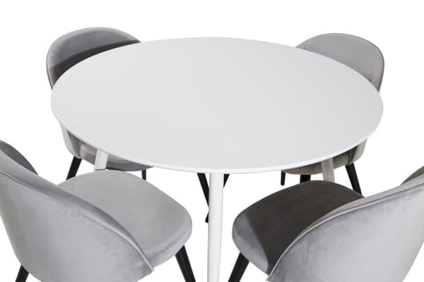 Matgrupp Plaza med stolarna Velvet