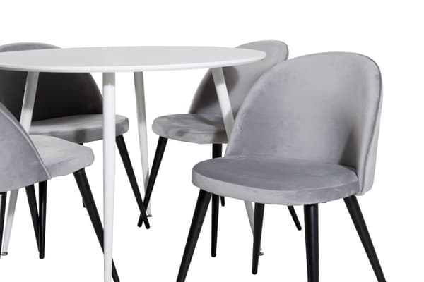 Matgrupp Plaza med stolarna Velvet