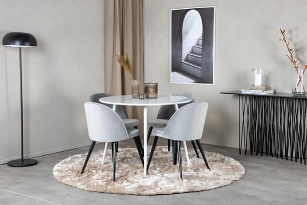 Matgrupp Plaza med stolarna Velvet