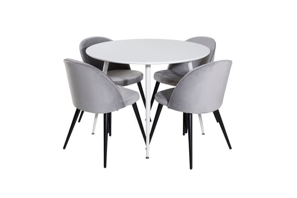 Matgrupp Plaza med stolarna Velvet