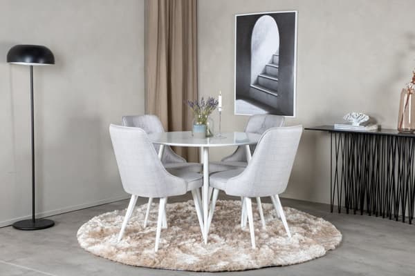 Matgrupp Plaza med stolarna Velvet Deluxe