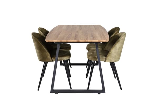 Matgrupp Inca med stolarna Velvet