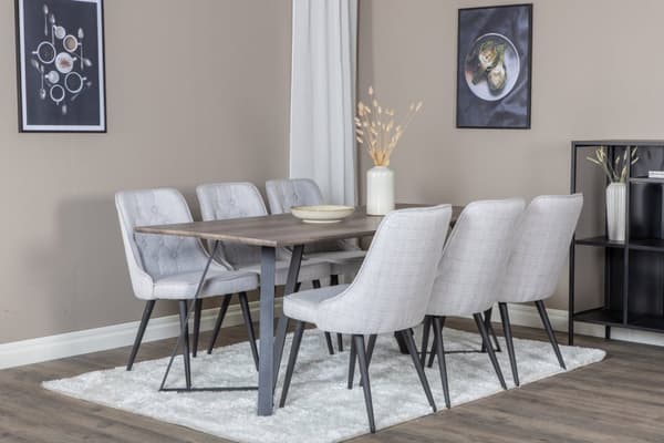 Matgrupp Marina med stolarna Velvet Deluxe