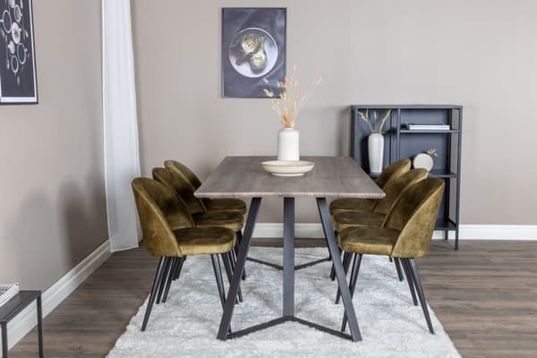 Matgrupp Marina med stolarna Velvet
