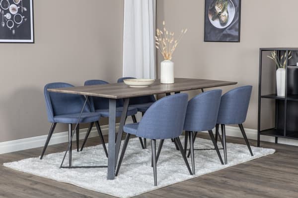 Matgrupp Marina med stolarna Velvet