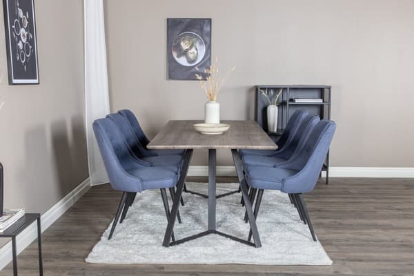 Matgrupp Marina med stolarna Velvet Deluxe