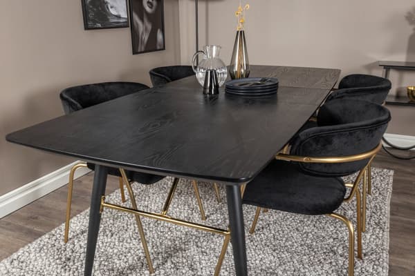 Gold Rektangulär Matgrupp