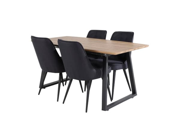 Matgrupp Inca med stolarna Velvet Deluxe