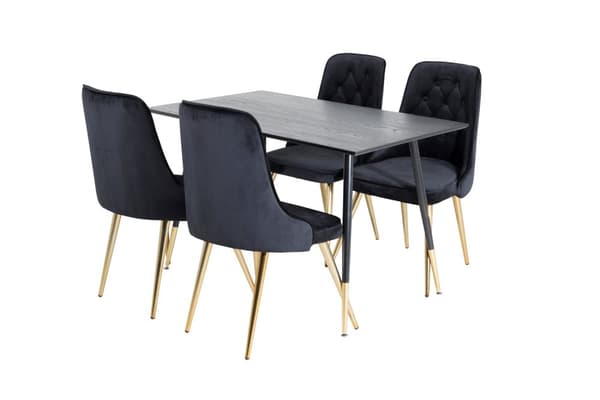 Matgrupp Dipp med stolarna Velvet Deluxe