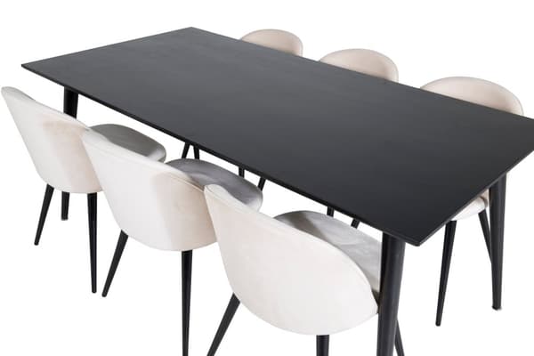 Matgrupp Dipp med stolarna Velvet