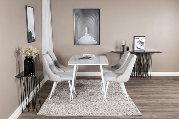 Matgrupp Polar med stolarna Velvet Deluxe